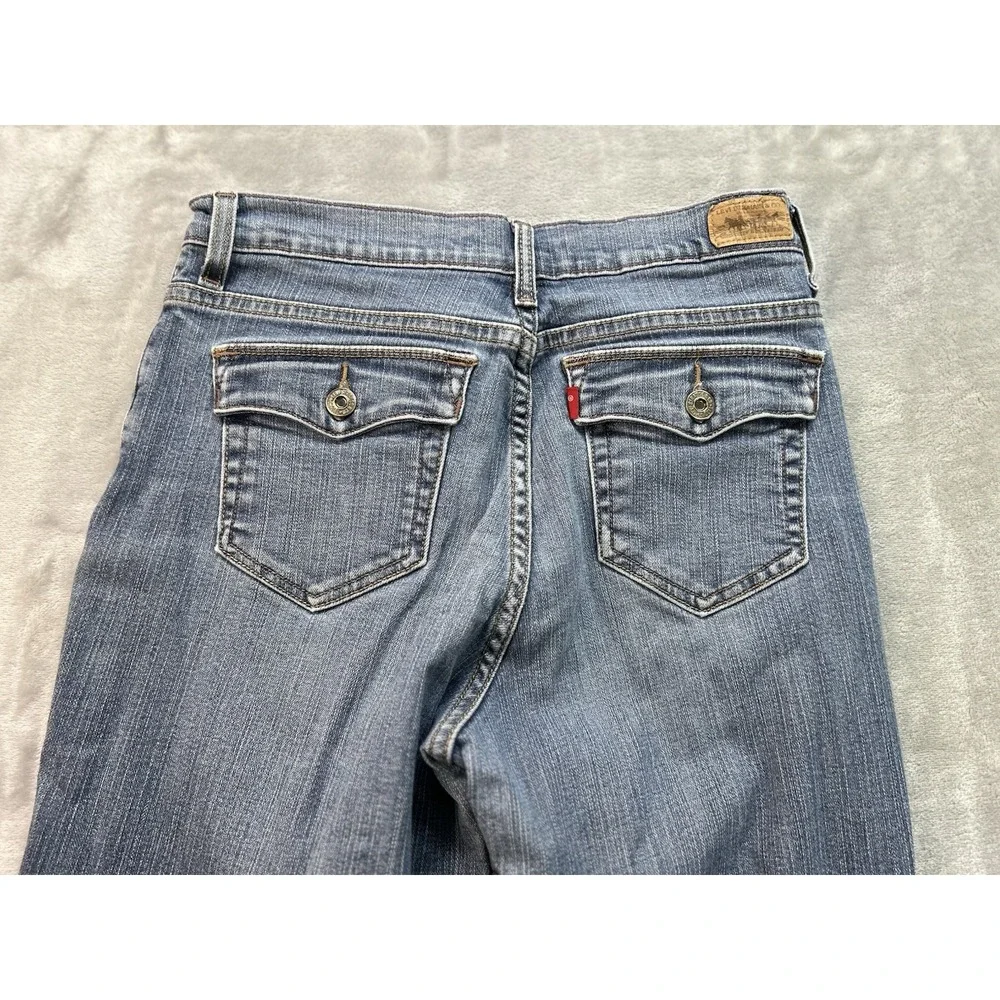 Y2K Levis 512 Jeans Womens Sz 12P Medium Blue Bootcut Western Mid Rise Cowgirl